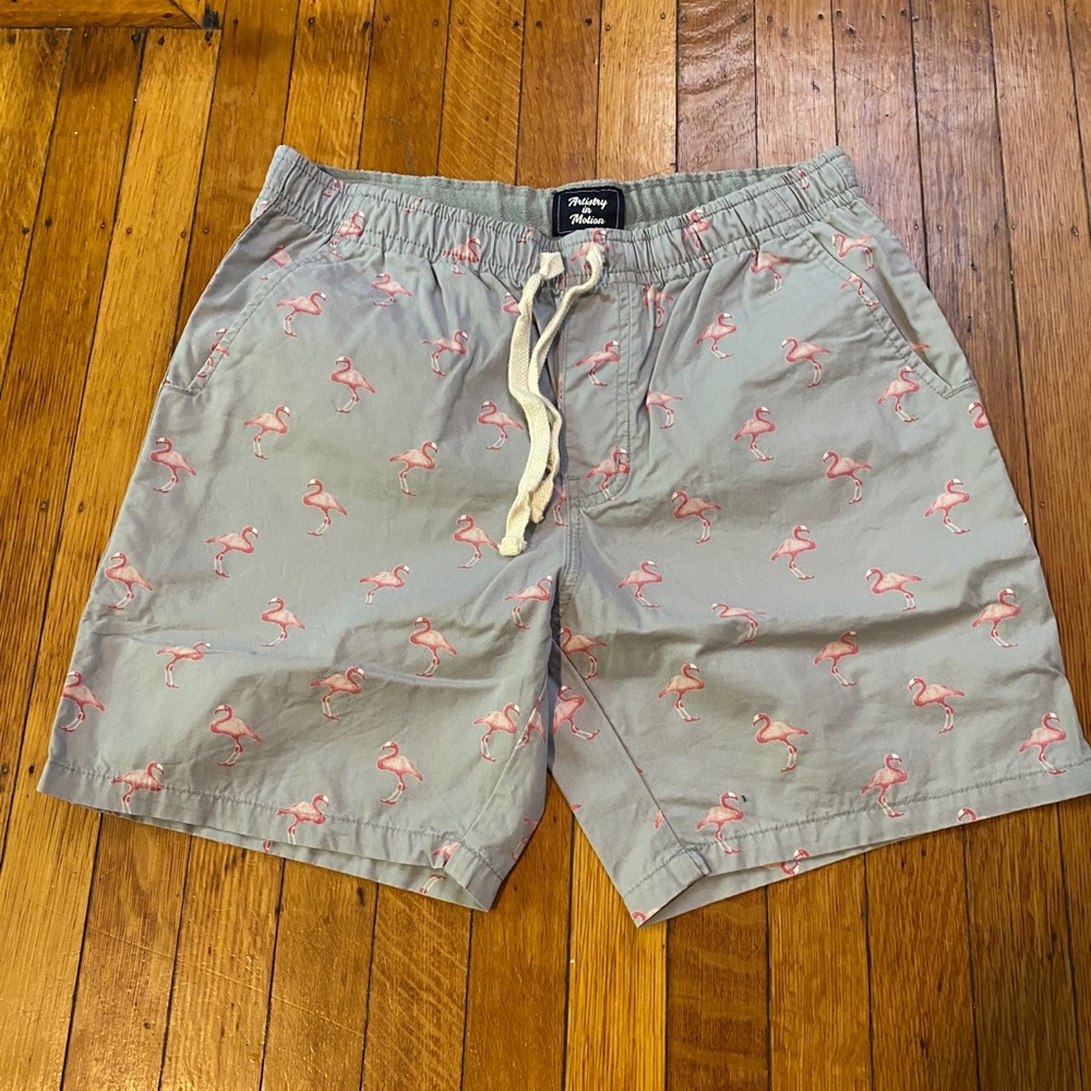 Flamingo Print Shorts